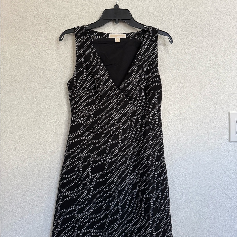 MICHAEL KORS Status Print Stretch Twill Mini Dress size XSmall - Picture 12 of 12